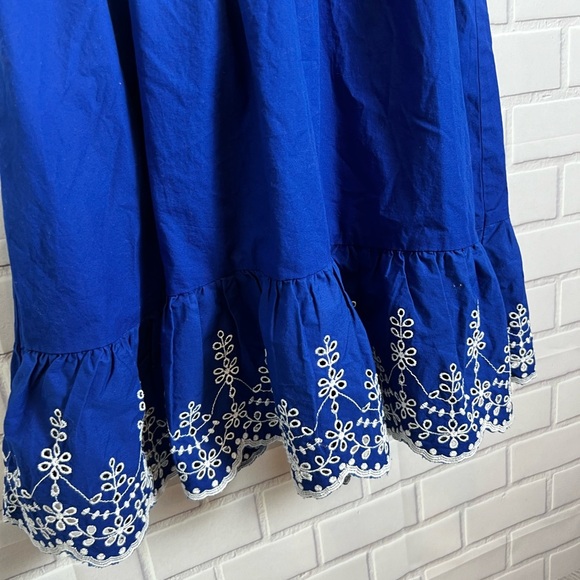Gymboree girls blue belle, navy narrows Eyelet Dress/size 12 - Picture 6 of 11